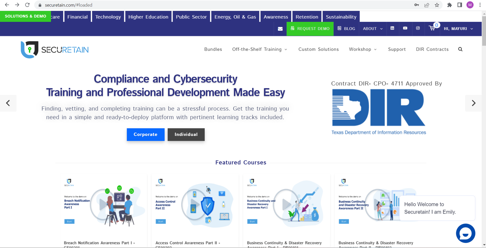 securetain Login to SecuRetain website