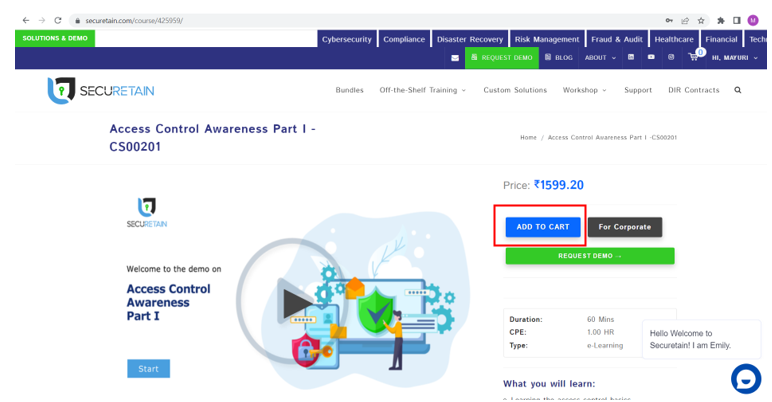 securetain add to cart