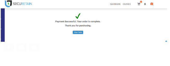 SecuRetain payment details page